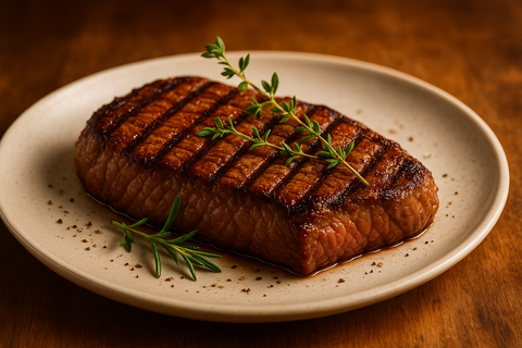 cooked rump steak