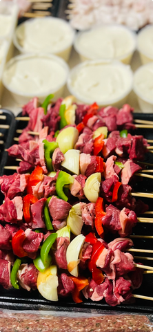 Vegetable Lamb Skewers