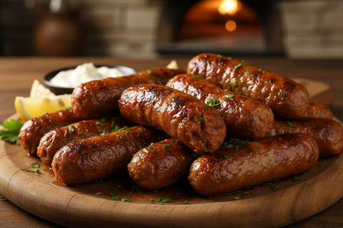 hot lebanese sausages cooked