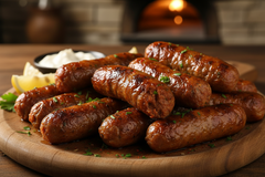 hot lebanese sausages cooked